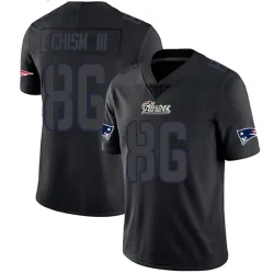 Men's Efton Chism III New England Patriots No.86 Limited Jersey - Black Impact
