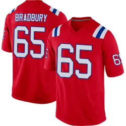 Men's Garrett Bradbury New England Patriots No.65 Game Alternate Jersey - Red