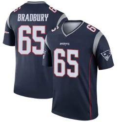 Men's Garrett Bradbury New England Patriots No.65 Legend Jersey - Navy