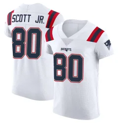 Men's Gee Scott Jr. New England Patriots No.80 Elite Vapor Untouchable Jersey - White