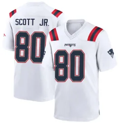 Men's Gee Scott Jr. New England Patriots No.80 Game Jersey - White