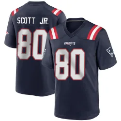 Men's Gee Scott Jr. New England Patriots No.80 Game Team Color Jersey - Navy Blue