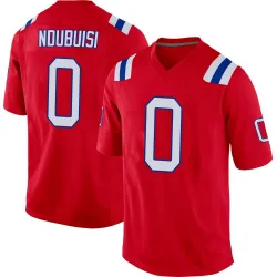 Men's Haggai Ndubuisi New England Patriots No.0 Game Alternate Jersey - Red