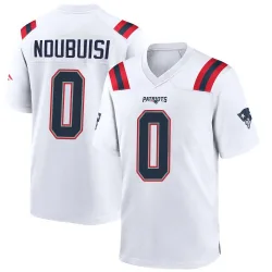 Men's Haggai Ndubuisi New England Patriots No.0 Game Jersey - White