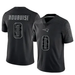 Men's Haggai Ndubuisi New England Patriots No.0 Limited Reflective Jersey - Black