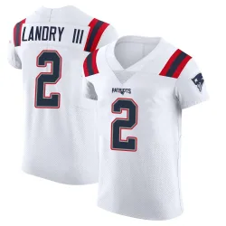 Men's Harold Landry III New England Patriots No.2 Elite Vapor Untouchable Jersey - White
