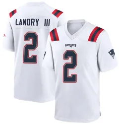 Men's Harold Landry III New England Patriots No.2 Game Jersey - White