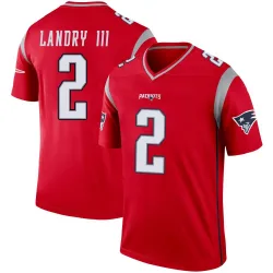 Men's Harold Landry III New England Patriots No.2 Legend Inverted Jersey - Red