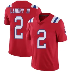 Men's Harold Landry III New England Patriots No.2 Limited Vapor Untouchable Alternate Jersey - Red