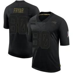 Men's Irving Fryar New England Patriots No.80 Limited 2020 Salute To Service Jersey - Black