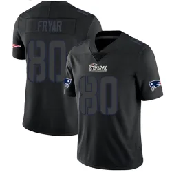 Men's Irving Fryar New England Patriots No.80 Limited Jersey - Black Impact