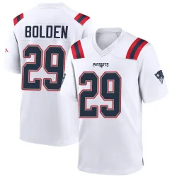 Men's Isaiah Bolden New England Patriots No.29 Game Jersey - White