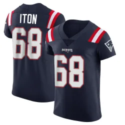 Men's Isaiah Iton New England Patriots No.68 Elite Team Color Vapor Untouchable Jersey - Navy