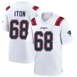 Men's Isaiah Iton New England Patriots No.68 Game Jersey - White
