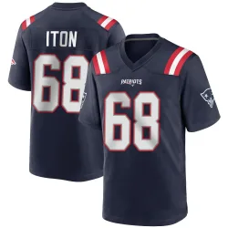 Men's Isaiah Iton New England Patriots No.68 Game Team Color Jersey - Navy Blue