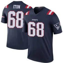 Men's Isaiah Iton New England Patriots No.68 Legend Color Rush Jersey - Navy