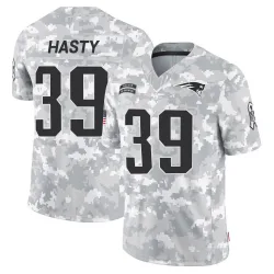 Men's JaMycal Hasty New England Patriots No.39 Limited 2024 Salute to Service Jersey - Arctic Camo