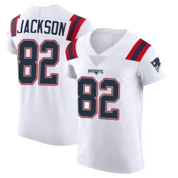 Men's JaQuae Jackson New England Patriots No.82 Elite Vapor Untouchable Jersey - White