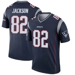 Men's JaQuae Jackson New England Patriots No.82 Legend Jersey - Navy