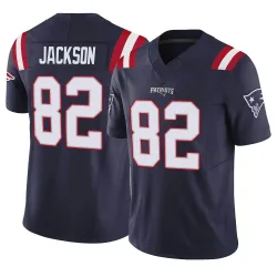 Men's JaQuae Jackson New England Patriots No.82 Limited Vapor F.U.S.E. Jersey - Navy