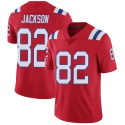 Men's JaQuae Jackson New England Patriots No.82 Limited Vapor Untouchable Alternate Jersey - Red
