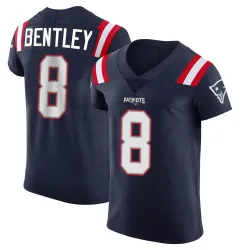 Men's Ja'Whaun Bentley New England Patriots No.8 Elite Team Color Vapor Untouchable Jersey - Navy