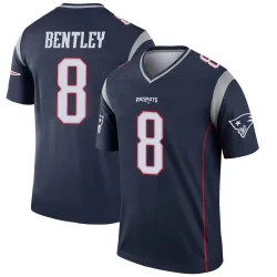 Men's Ja'Whaun Bentley New England Patriots No.8 Legend Jersey - Navy