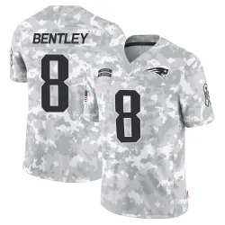 Men's Ja'Whaun Bentley New England Patriots No.8 Limited 2024 Salute to Service Jersey - Arctic Camo