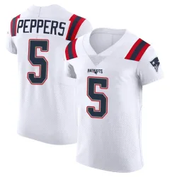 Men's Jabrill Peppers New England Patriots No.5 Elite Vapor Untouchable Jersey - White