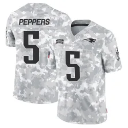 Men's Jabrill Peppers New England Patriots No.5 Limited 2024 Salute to Service Jersey - Arctic Camo