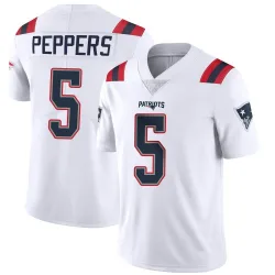 Men's Jabrill Peppers New England Patriots No.5 Limited Vapor Untouchable Jersey - White
