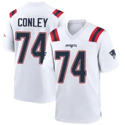 Men's Jack Conley New England Patriots No.74 Game Jersey - White