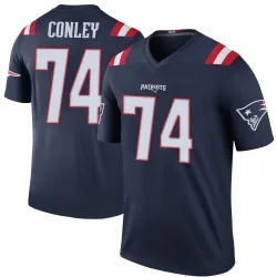 Men's Jack Conley New England Patriots No.74 Legend Color Rush Jersey - Navy
