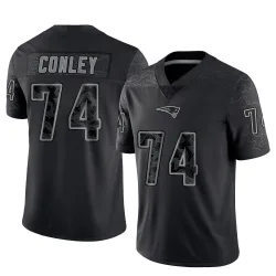 Men's Jack Conley New England Patriots No.74 Limited Reflective Jersey - Black