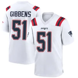Men's Jack Gibbens New England Patriots No.51 Game Jersey - White