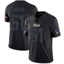 Men's Jack Gibbens New England Patriots No.51 Limited Jersey - Black Impact
