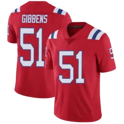 Men's Jack Gibbens New England Patriots No.51 Limited Vapor Untouchable Alternate Jersey - Red