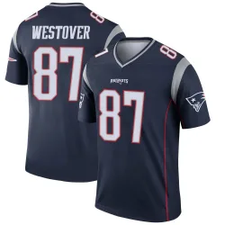 Men's Jack Westover New England Patriots No.87 Legend Jersey - Navy
