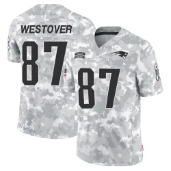 Men's Jack Westover New England Patriots No.87 Limited 2024 Salute to Service Jersey - Arctic Camo