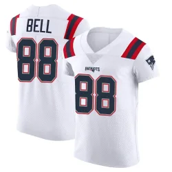 Men's Jaheim Bell New England Patriots No.88 Elite Vapor Untouchable Jersey - White