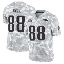 Men's Jaheim Bell New England Patriots No.88 Limited 2024 Salute to Service Jersey - Arctic Camo