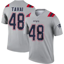 Men's Jahlani Tavai New England Patriots No.48 Legend Inverted Jersey - Gray