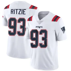 Men's Jahvaree Ritzie New England Patriots No.93 Limited Vapor Untouchable Jersey - White