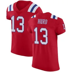 Men's Jalen Hurd New England Patriots No.13 Elite Vapor Untouchable Alternate Jersey - Red