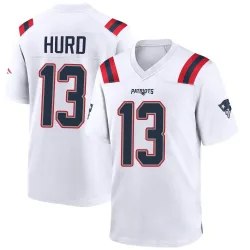 Men's Jalen Hurd New England Patriots No.13 Game Jersey - White