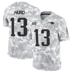 Men's Jalen Hurd New England Patriots No.13 Limited 2024 Salute to Service Jersey - Arctic Camo