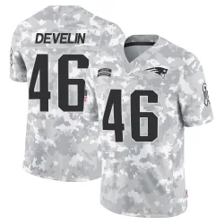 Men's James Develin New England Patriots No.46 Limited 2024 Salute to Service Jersey - Arctic Camo
