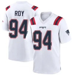 Men's Jaquelin Roy New England Patriots No.94 Game Jersey - White