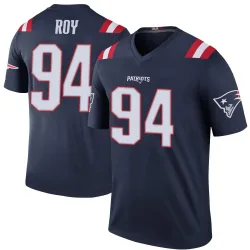 Men's Jaquelin Roy New England Patriots No.94 Legend Color Rush Jersey - Navy