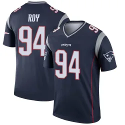 Men's Jaquelin Roy New England Patriots No.94 Legend Jersey - Navy